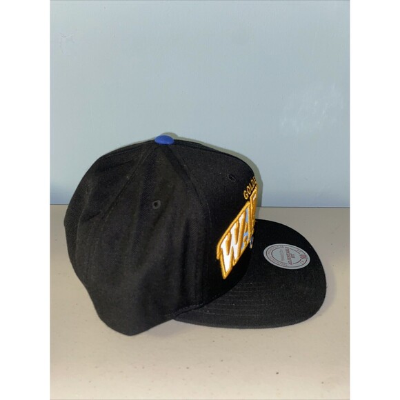 Mitchell Ness Golden State Warriors Adjustable SnapBack Black Hardwood Classics - Picture 4 of 6